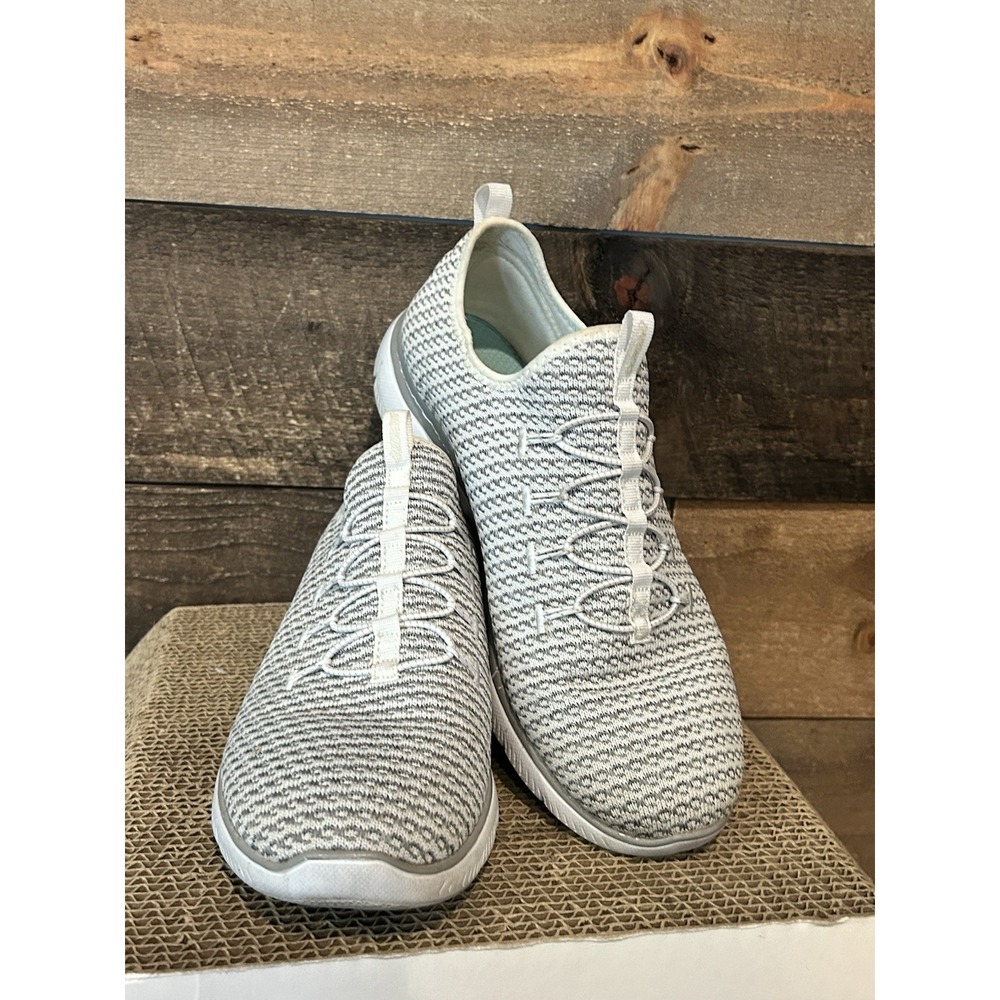 Skechers Flex Appeal 3.0 Lace Up Running Shoe Womens Size 10 59504S Gray